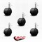 Service Caster 2'' Floor Safe Black Hooded Twin Wheel Caster Grip Ring Stem, 5PK SCC-GR02S50D-NYU-FB-716X1716-5 - alternate 2